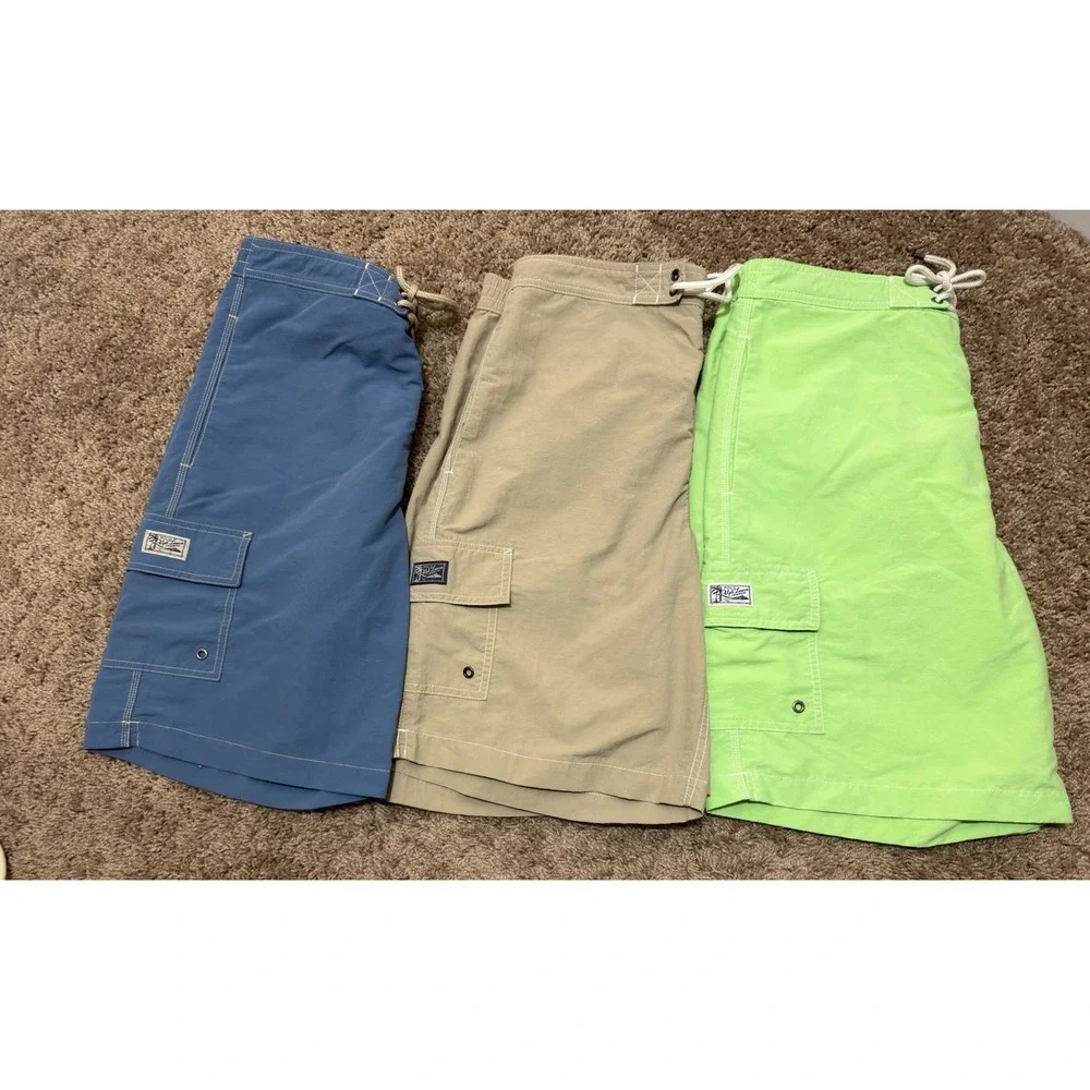 3 Vintage Polo RL Swim Trunks Men's Size Medium  Board Shorts M (lining Cut N 1)